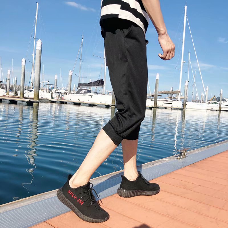 2026 Summer New Men's Cropped Pants Casual Shorts Slim Fit 7/8 Pants Korean Style Sports Pants Trendy