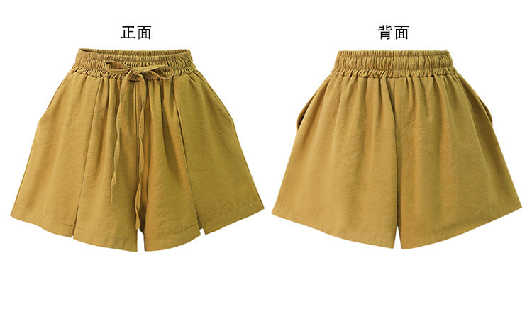 Shorts Women's Summer 100.00kg New Arrival Thin Chiffon Split Wide Leg Pants Loose Slim-fit Loose Loose Waist Outer Wear Casual Pants