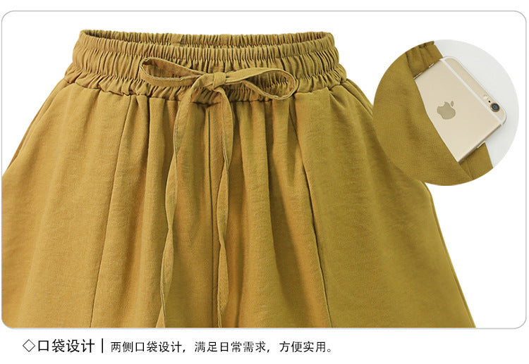 Shorts Women's Summer 100.00kg New Arrival Thin Chiffon Split Wide Leg Pants Loose Slim-fit Loose Loose Waist Outer Wear Casual Pants
