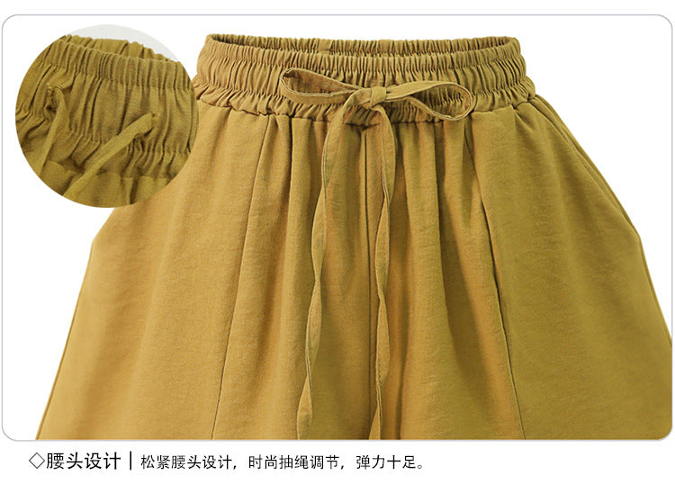 Shorts Women's Summer 100.00kg New Arrival Thin Chiffon Split Wide Leg Pants Loose Slim-fit Loose Loose Waist Outer Wear Casual Pants