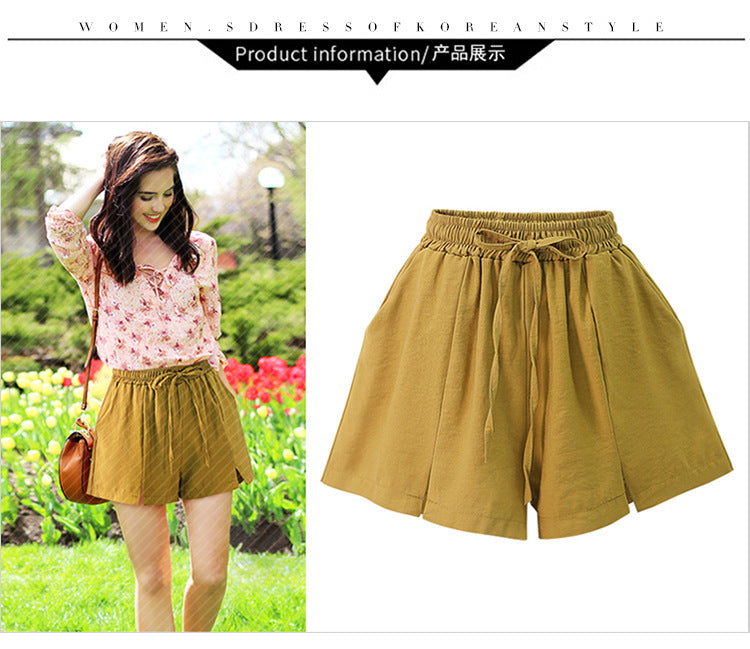 Shorts Women's Summer 100.00kg New Arrival Thin Chiffon Split Wide Leg Pants Loose Slim-fit Loose Loose Waist Outer Wear Casual Pants