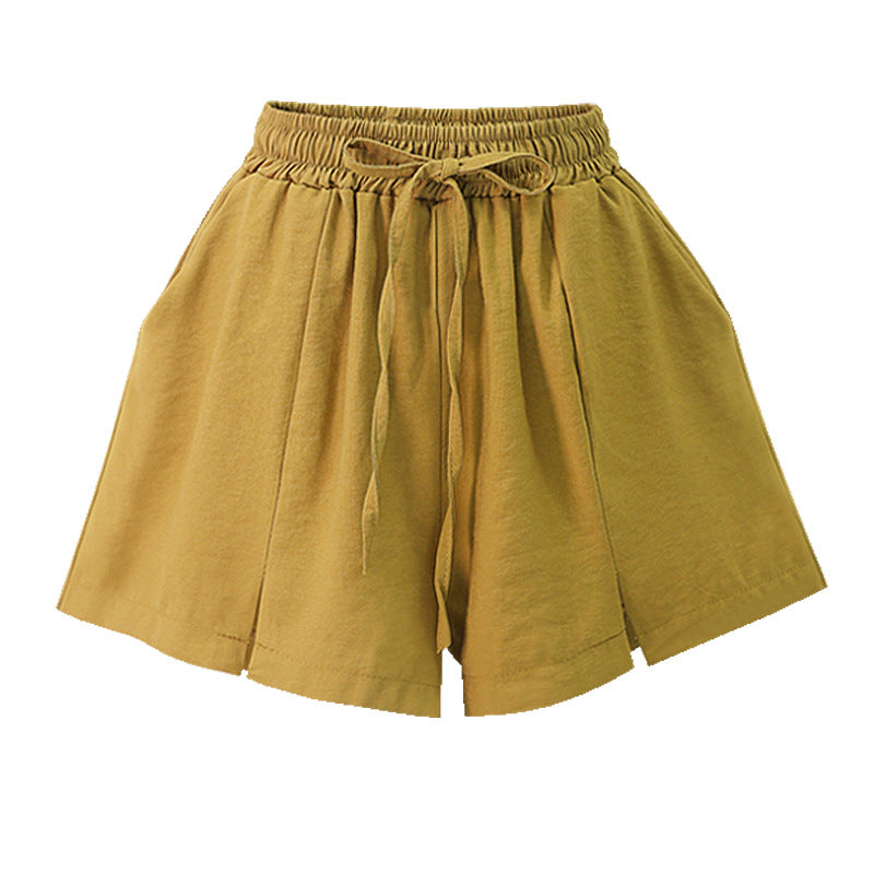 Shorts Women's Summer 100.00kg New Arrival Thin Chiffon Split Wide Leg Pants Loose Slim-fit Loose Loose Waist Outer Wear Casual Pants