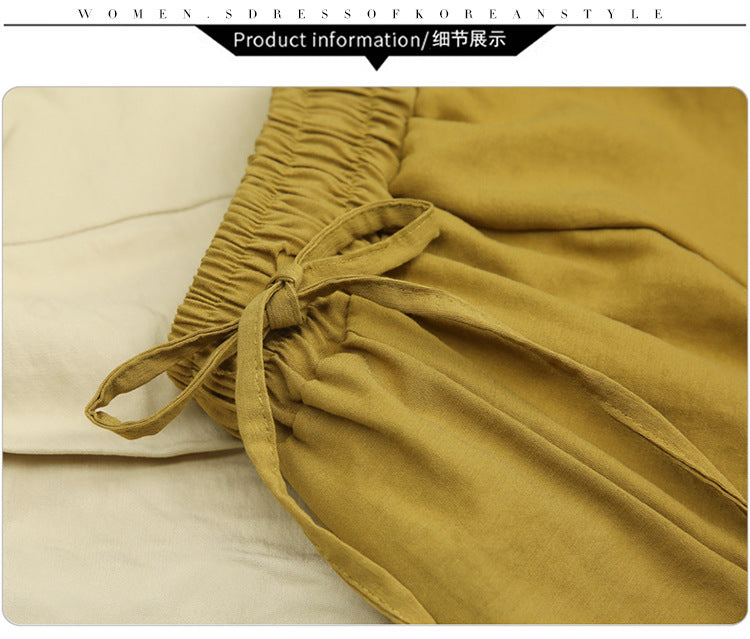 Shorts Women's Summer 100.00kg New Arrival Thin Chiffon Split Wide Leg Pants Loose Slim-fit Loose Loose Waist Outer Wear Casual Pants
