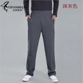 Autumn and Winter thick men's sports pants elastic waist casual pants men's middle-aged and elderly dad pants trousers wholesale
