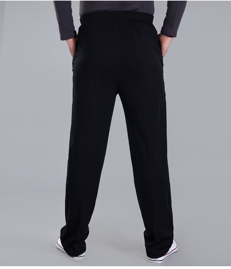Autumn and Winter thick men's sports pants elastic waist casual pants men's middle-aged and elderly dad pants trousers wholesale
