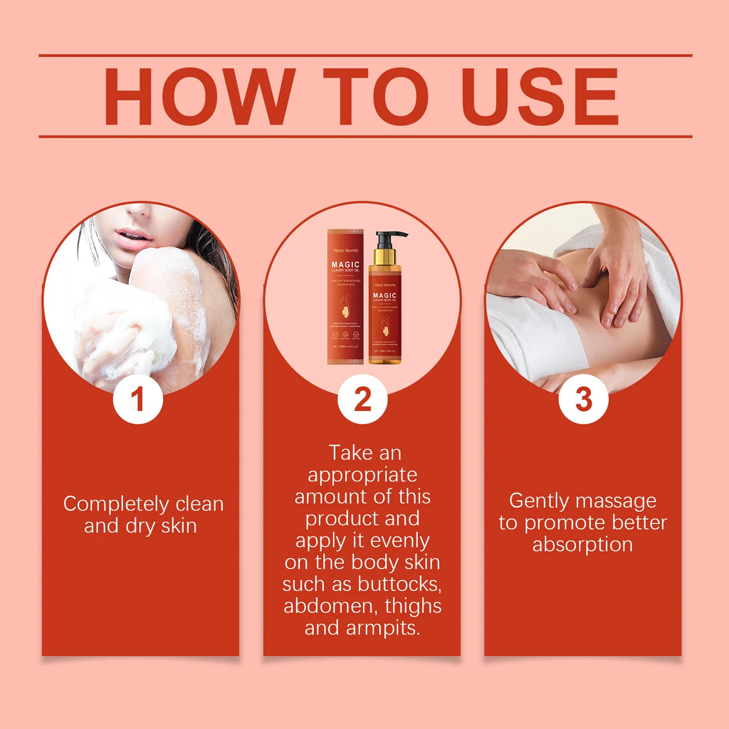 West Montr Body Tightening Moisturizing Oil and Moisturizing Oil Moisturize Soft and Tightening Skin Daily Care Nourishing Oil