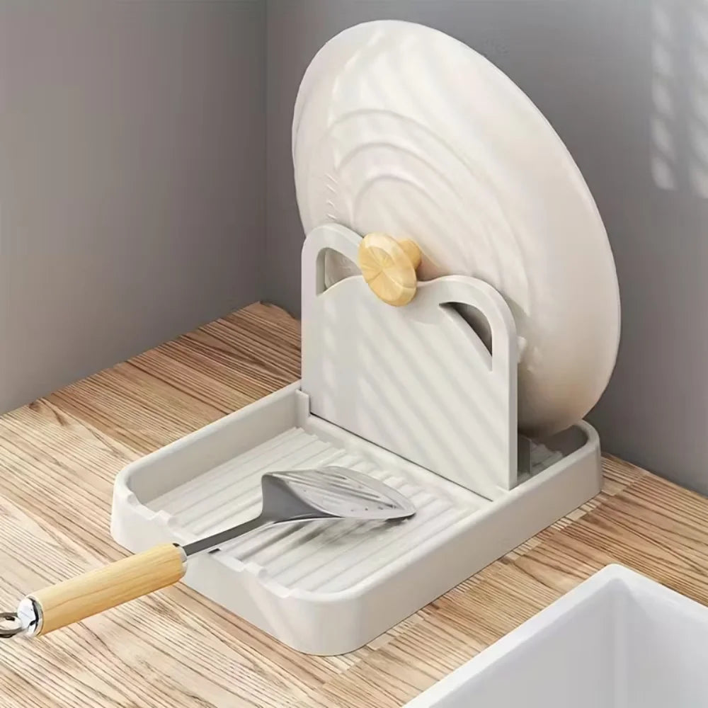 Estante de Cucharas para Encimera de Cocina - Estante para Tapas de Olla y Cucharas - Pequeñas Herramientas Multiusos para Mantener la Encimera Limpia - Estante de Silicona