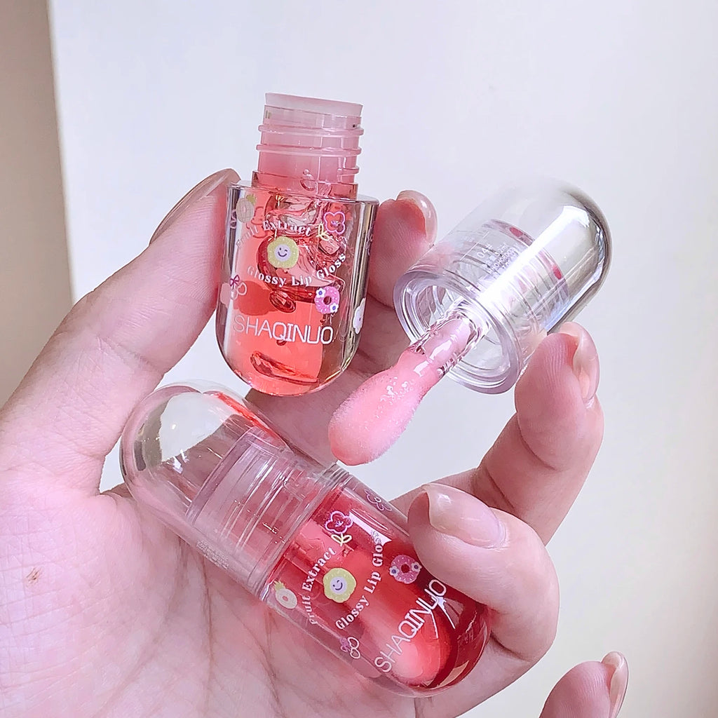 Hydrating Lip Plumping Gloss Oil - Moisturizing Serum for Smooth Fine Lines, Lustrous Liquid Lip Enhancer