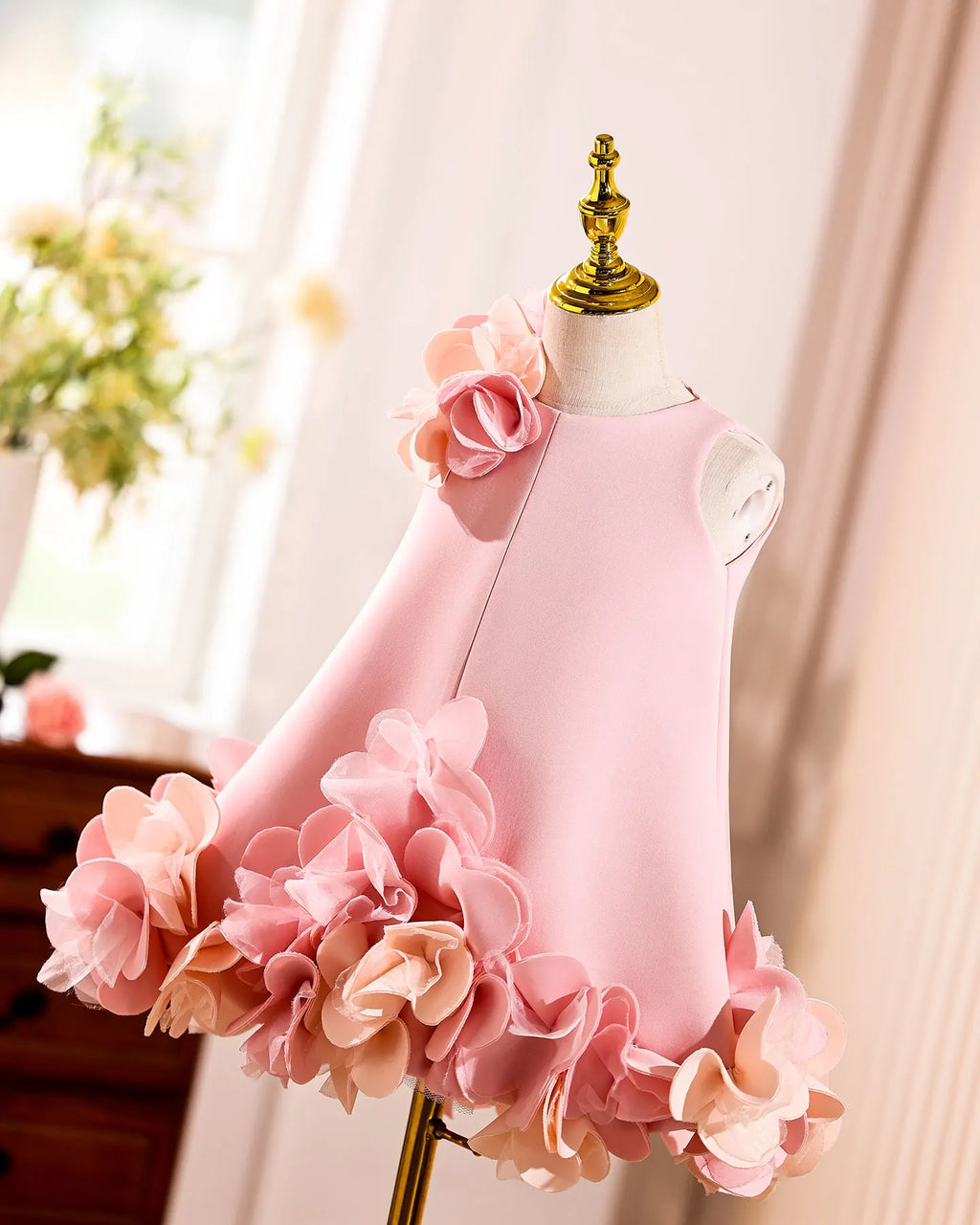 Dreamy Vow J073 Elegant White Dubai Girl Dress Pink Eid al-Fitr Baby Children Clothes for Wedding Birthday Holiday Party 2025