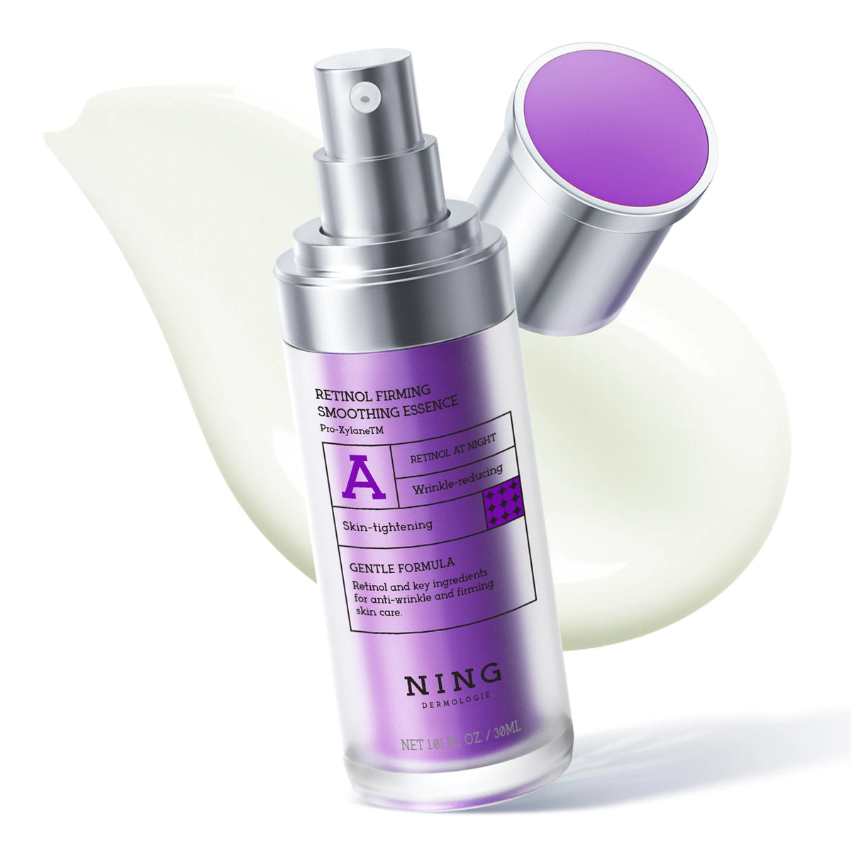 Ning Dermologie Retinol Serum for Face - 300PPM Retinol & Peptides