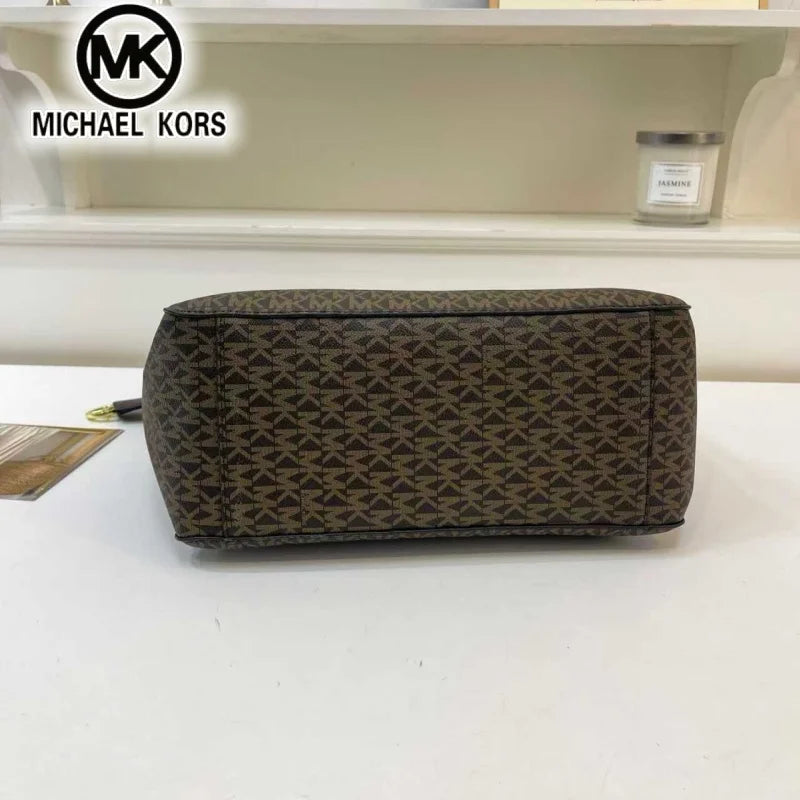 MICHAEL KORS Women's Fashion Casual Shoulder Bag Tote Bag MK Large Capacity Tote Bag Classic Flower Letter Bag Travel Bag
