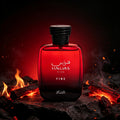 Rasasi Hawas Fire Eau de Parfum Spray for Men – Intense Fiery Spicy & Warm Amber Woody Scent, Long-Lasting Premium Arabian Fragrance, Perfect Gift, 100 ml / 3.4 fl oz
