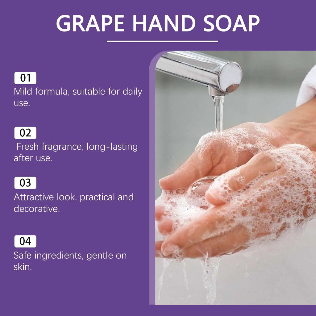 80g Grape Handmade Soap Daily Gentle Cleaning Dirts Moisturizing Non-tight Fruity Fragrance Refreshing Softening Rich Bubble Hand Washing Soap