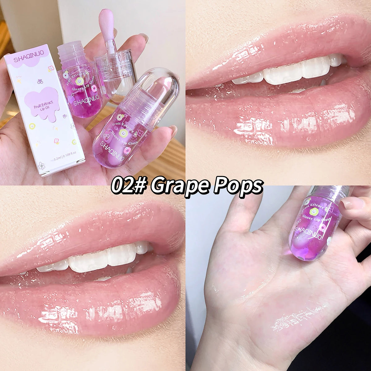 Hydrating Lip Plumping Gloss Oil - Moisturizing Serum for Smooth Fine Lines, Lustrous Liquid Lip Enhancer