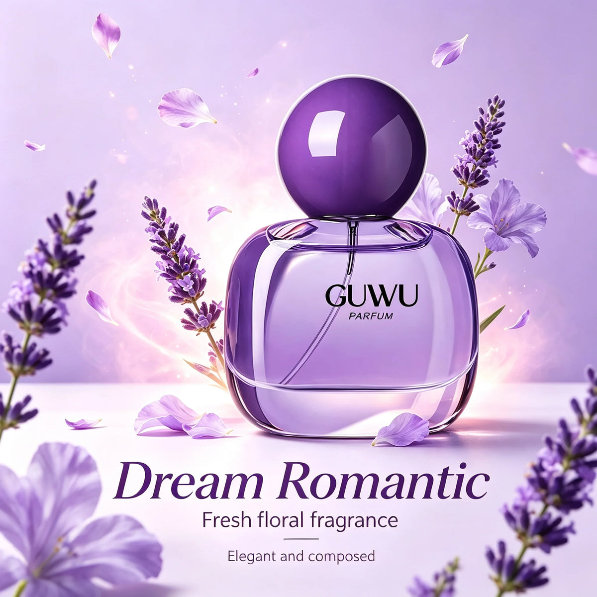 Women Eau De Parfum 50ml Light Floral Scent Long Lasting Fragrance Lavender Perfume For Women Daily Dating Wear Elegant Female Perfume Gift For Ladies