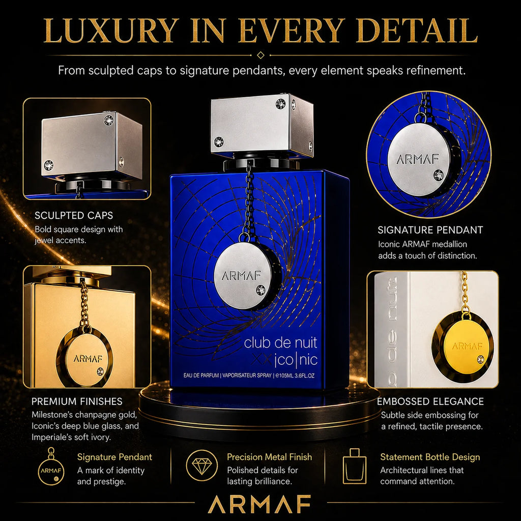 Armaf Club De Nuit Eau De Parfum 3.6 Oz/105 Ml, Milestone, Iconic or Imperiale, Fresh Marine, Amber Spicy or Floral Woody Fragrance, Men & Unisex