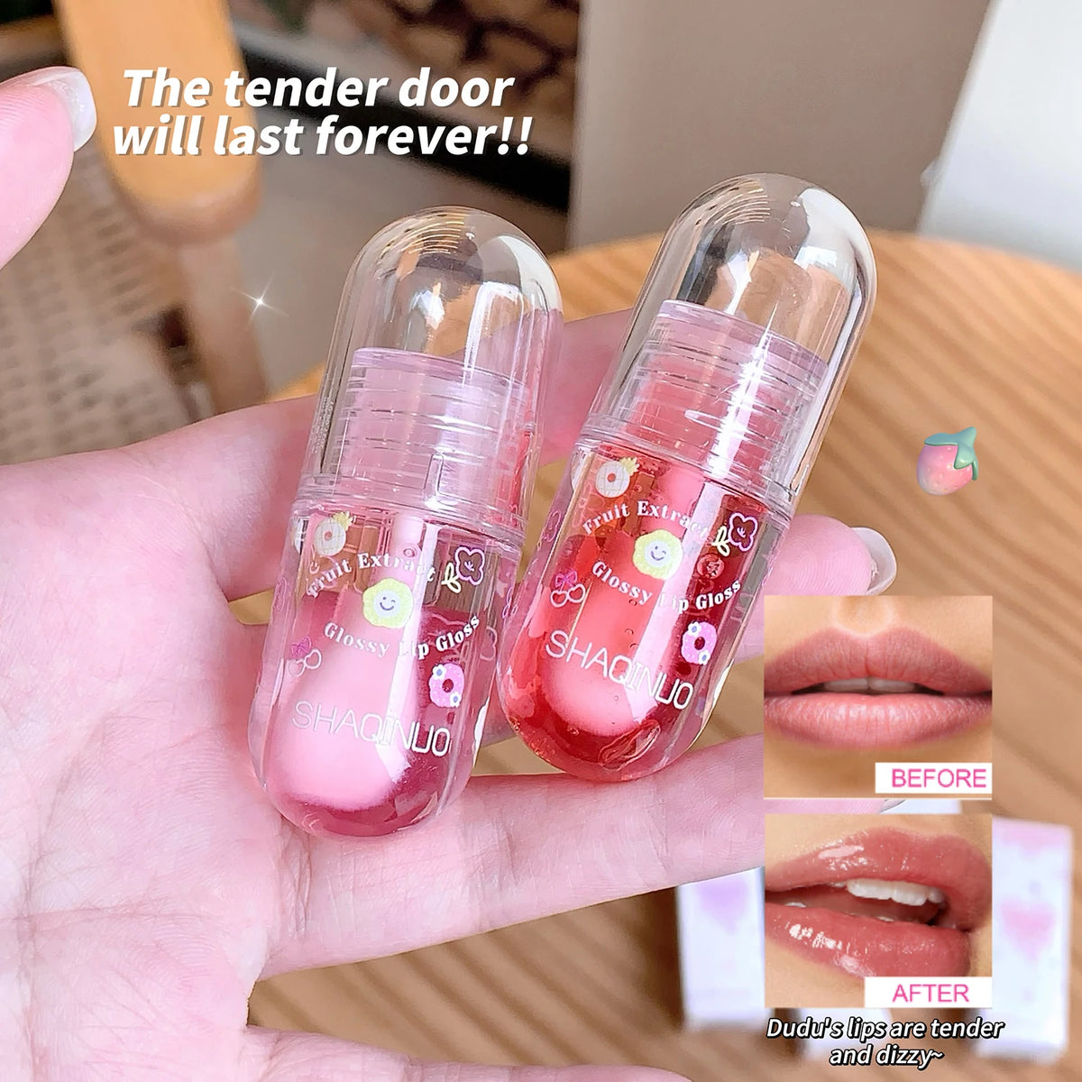 Hydrating Lip Plumping Gloss Oil - Moisturizing Serum for Smooth Fine Lines, Lustrous Liquid Lip Enhancer