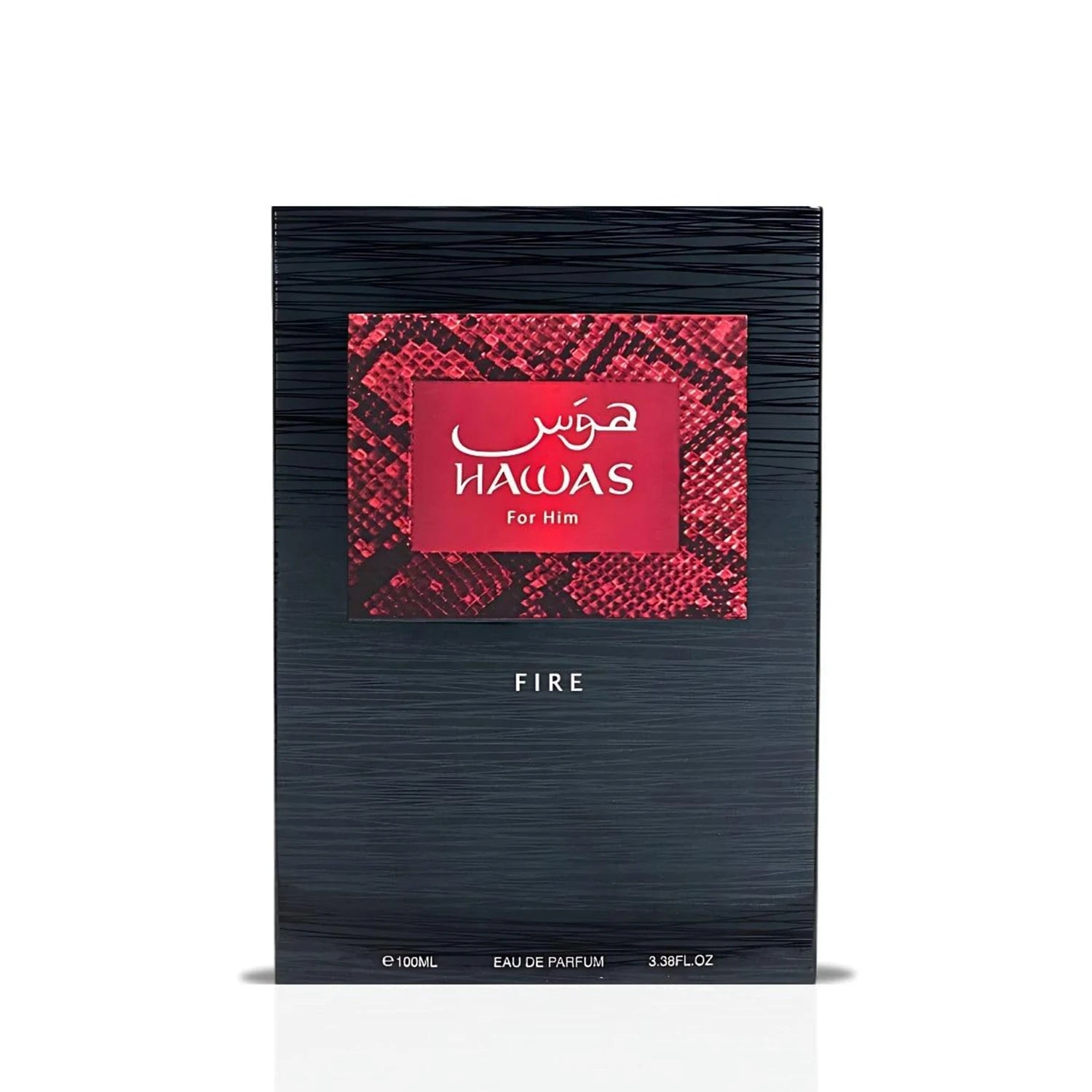 Rasasi Hawas Fire Eau de Parfum Spray for Men – Intense Fiery Spicy & Warm Amber Woody Scent, Long-Lasting Premium Arabian Fragrance, Perfect Gift, 100 ml / 3.4 fl oz