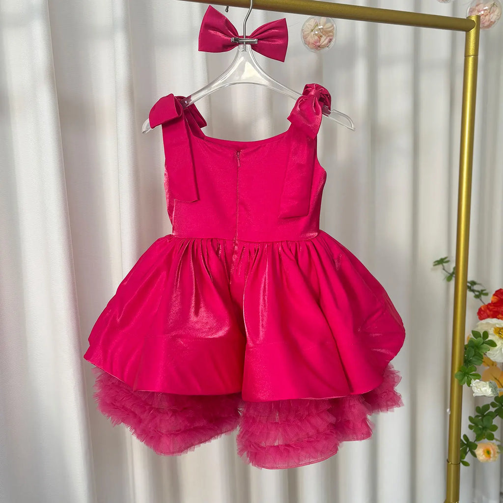 Dreamy Vow J703 Adorable Off-Shoulder 3D-Flower Baby Girl Dress With Tailing Princess Ball Gown for Kids Wedding Holiday Party
