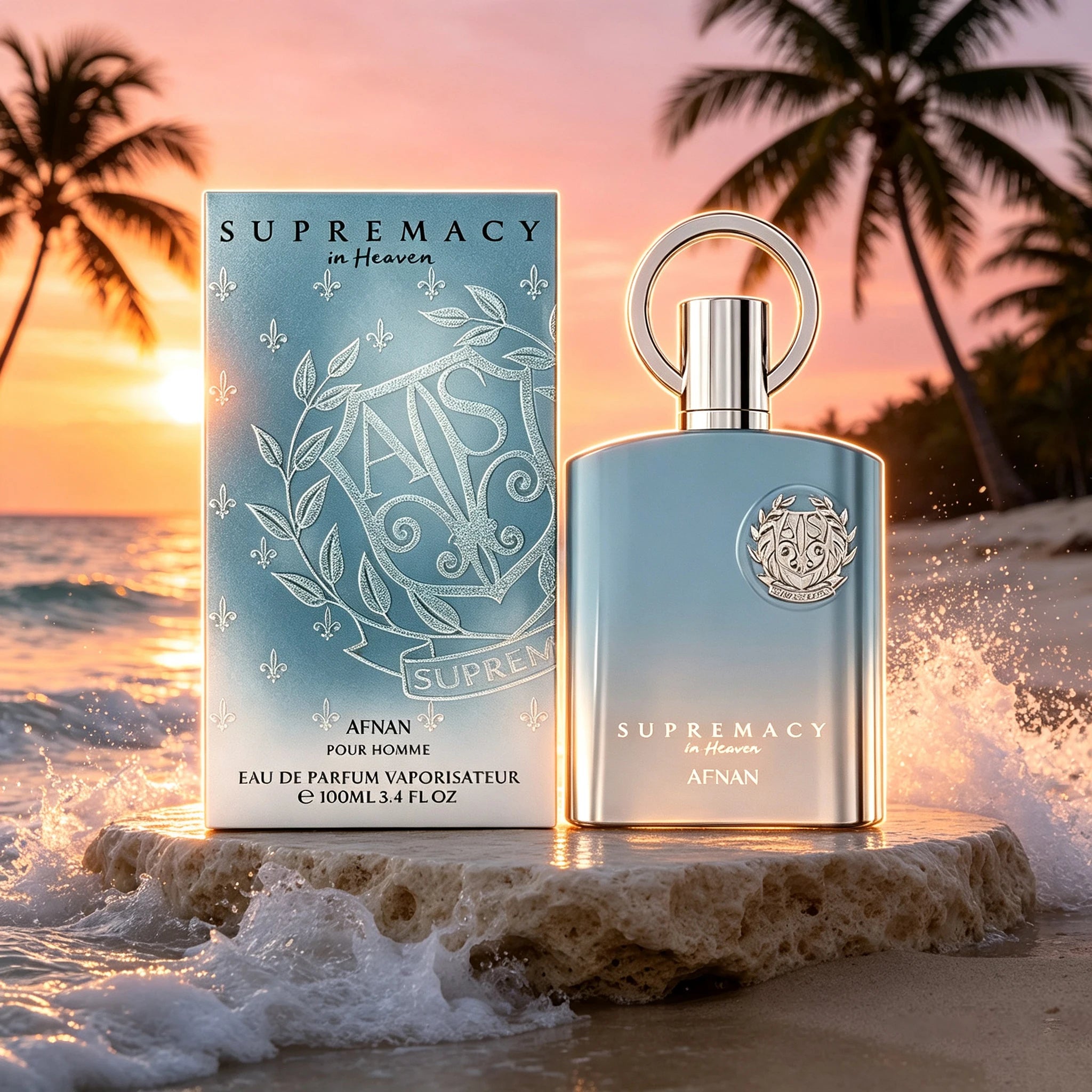 AFNAN Supremacy In Heaven Eau de Parfum 100ml Fresh Aquatic Woody Scent Long Lasting Arabian Men Perfume Luxury Fragrance Gift For Him