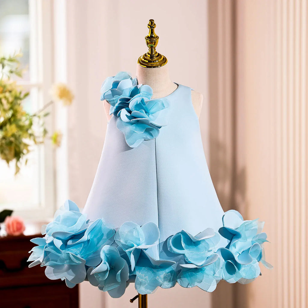 Dreamy Vow J073 Elegant White Dubai Girl Dress Pink Eid al-Fitr Baby Children Clothes for Wedding Birthday Holiday Party 2025