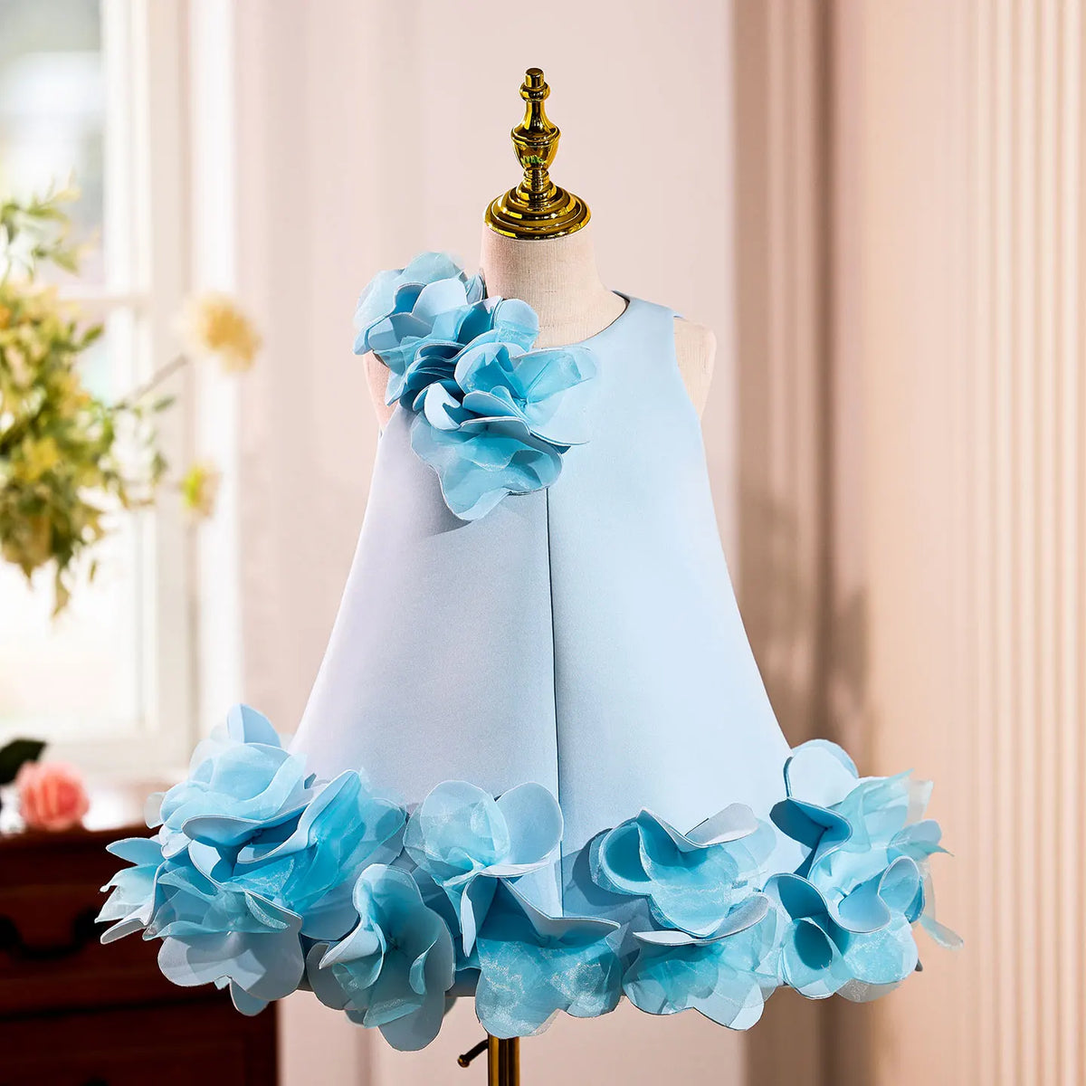 Dreamy Vow J073 Elegant White Dubai Girl Dress Pink Eid al-Fitr Baby Children Clothes for Wedding Birthday Holiday Party 2025