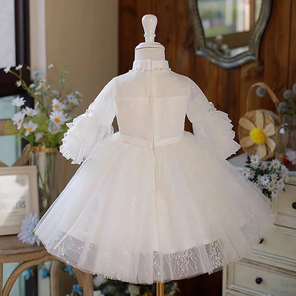 Dreamy Vow J417 Enchanting Pink Baby Girl Dress Sleeveless Tulle Rhinestone Embellished Floral Detail Short Party Ball Gown