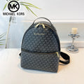 MICHAEL KORS Women's Casual Fashion Backpack MK Classic Vintage Flower Light Luxury Multi functional Vacation Travel Bag Letter