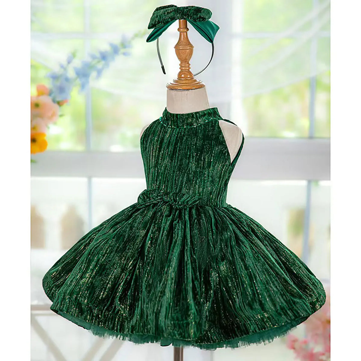 Dreamy Vow J310 Elegant O-Neck Sleeveless Light Lilac Flower Girl Dress With Bow for Kids Holiday Birthday Party Short Ball Gown