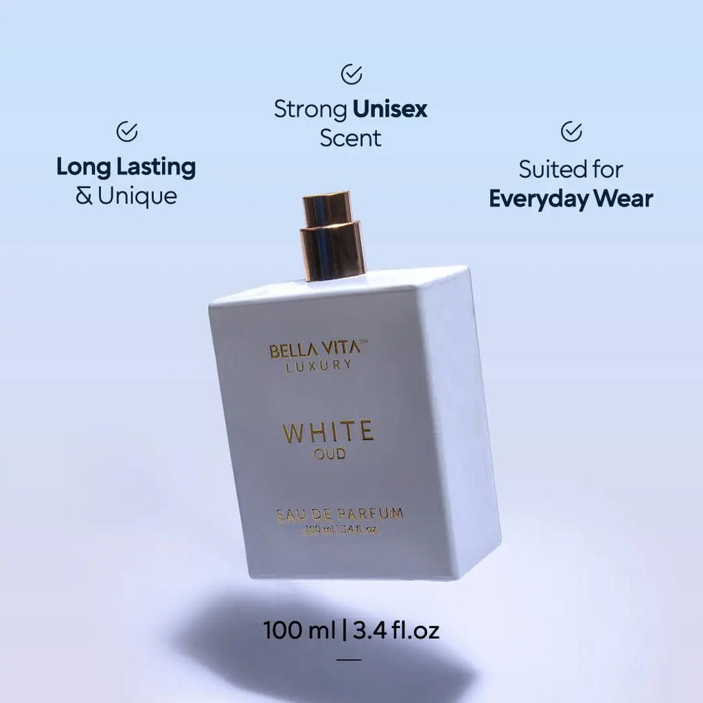 Luxury White Oud Unisex Perfume – Long-Lasting Vanilla & Oud Fragrance (3.48 Fl. Oz.) Oz) |   Ifra Certified Pheromone Body Mist Cologne for Men & Women