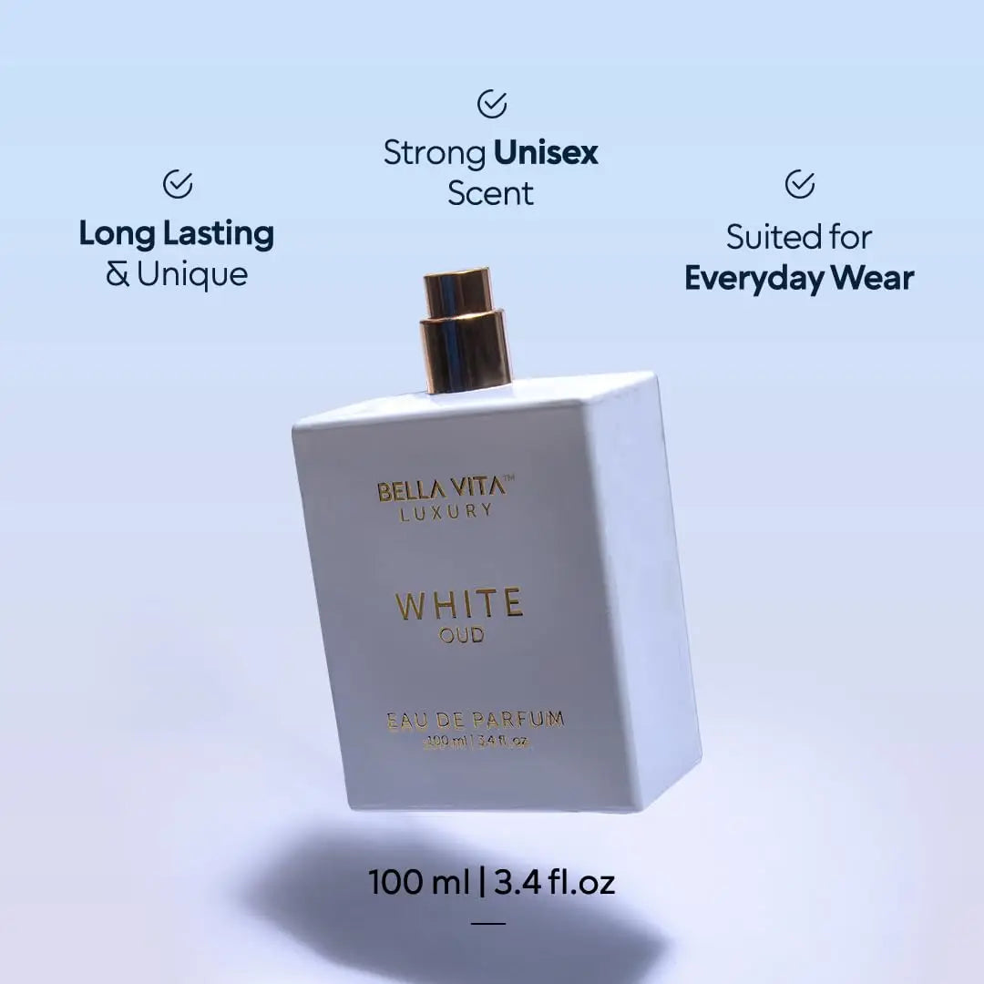 Luxury White Oud Unisex Perfume – Long-Lasting Vanilla & Oud Fragrance (3.48 Fl. Oz.) Oz) |   Ifra Certified Pheromone Body Mist Cologne for Men & Women