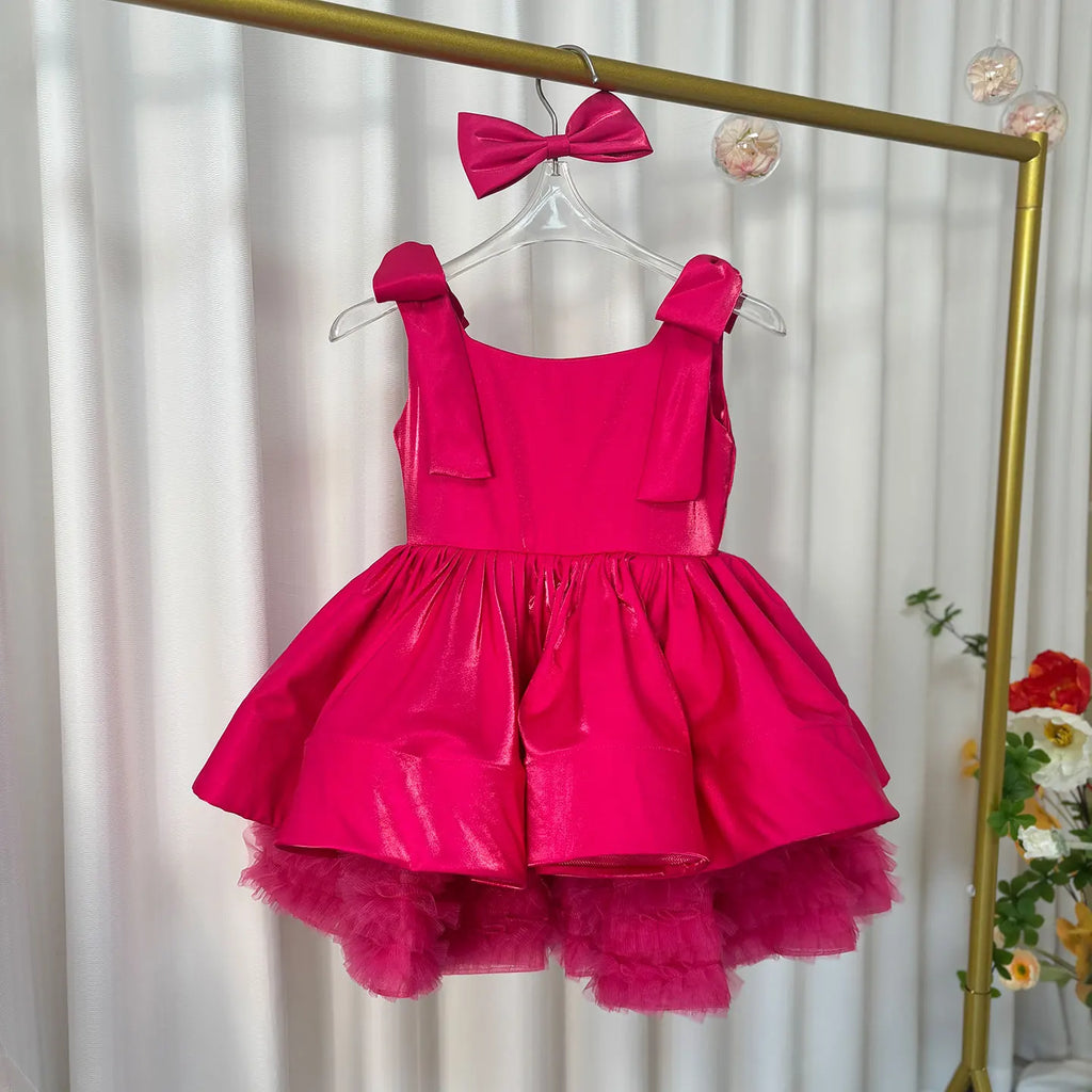 Dreamy Vow J703 Adorable Off-Shoulder 3D-Flower Baby Girl Dress With Tailing Princess Ball Gown for Kids Wedding Holiday Party