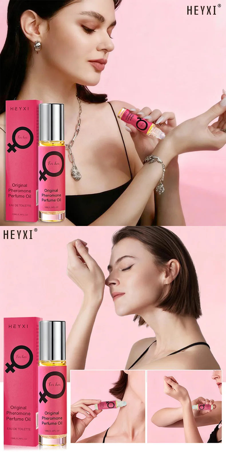 Alcohol-Free Roll-On Perfume for Women Natural Floral Scent Long-Lasting Mild Fragrance Portable and Elegant Daily Body Perfume