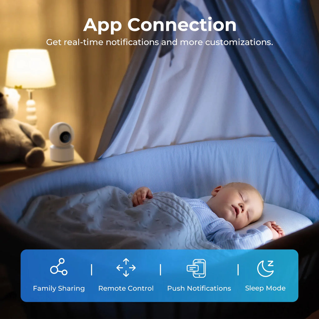 IMILAB Baby Monitor Indoor Security Camera with AI Detection Night Vision 2-Way Audio 360° PTZ Compatible with Xiaomi Home App