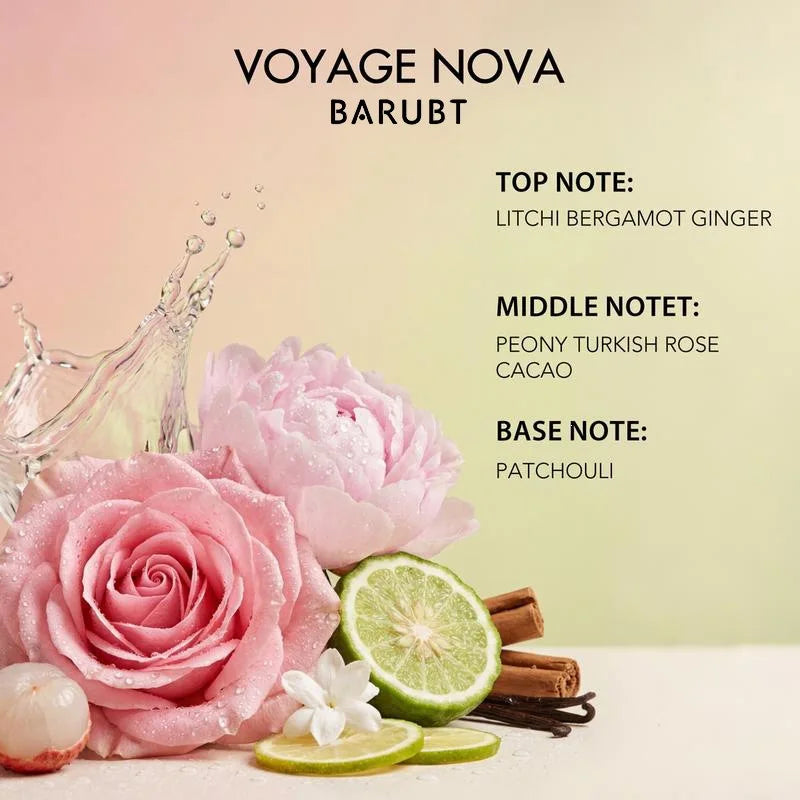Voyage Nova | Rosey Fruity Floral | Extrait De Parfum 50ml/100ml | Long Lasting Luxury Fragrance | Daily Women's Perfume Alluring Summervibes Sohochic