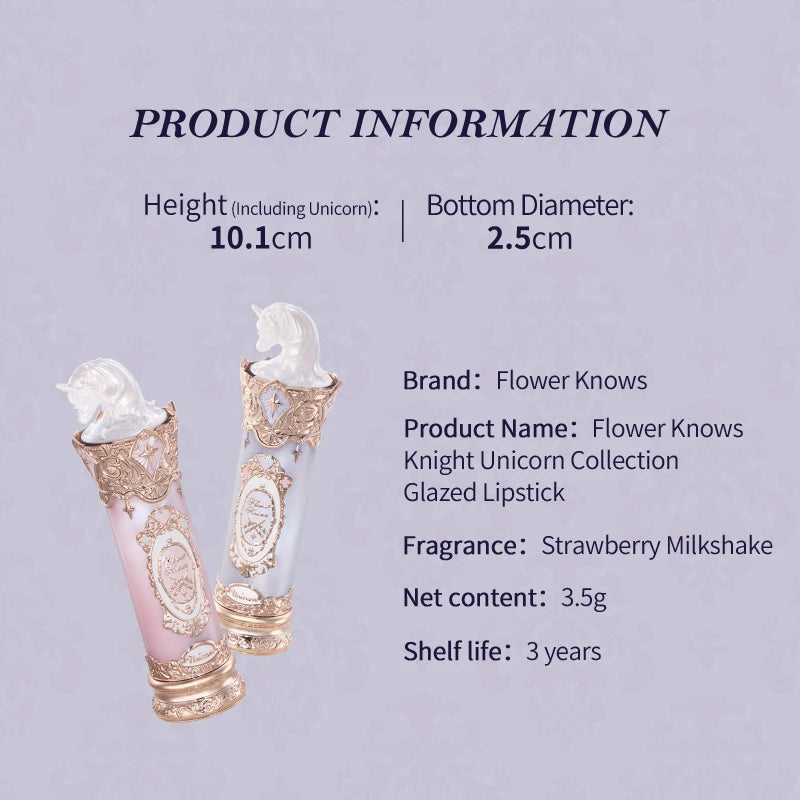[NEW]Flower Knows Knight Unicorn Collection Glazed Lipstick