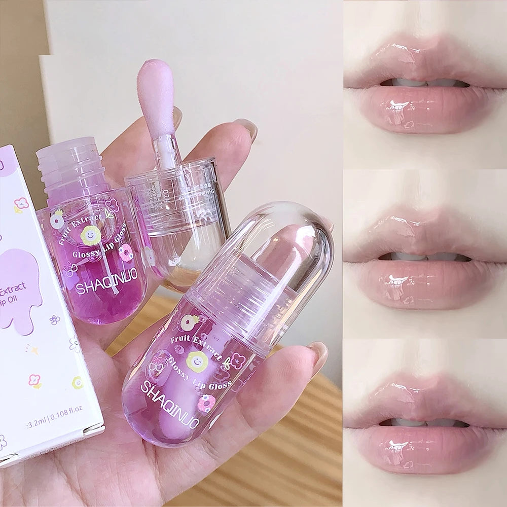 Hydrating Lip Plumping Gloss Oil - Moisturizing Serum for Smooth Fine Lines, Lustrous Liquid Lip Enhancer
