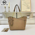 MICHAEL KORS Women's Fashion Casual Shoulder Bag Tote Bag MK Large Capacity Tote Bag Classic Flower Letter Bag Travel Bag
