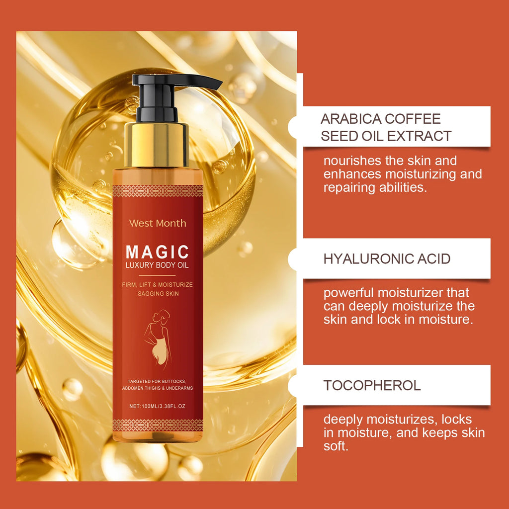 West Montr Body Tightening Moisturizing Oil and Moisturizing Oil Moisturize Soft and Tightening Skin Daily Care Nourishing Oil
