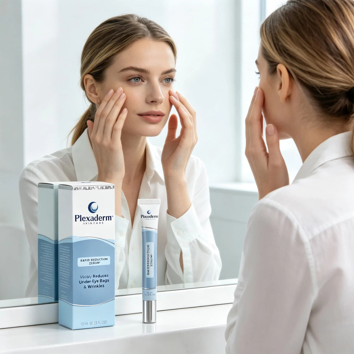Plexaderm Rapid Reduction Eye Serum: Instantly Diminishes Under-Eye Bags and Fine Lines, Firms the Skin, and Reduces Puffiness—an Emergency Pre-Makeup Eye Treatment Perfect for Those Who Stay up Late.