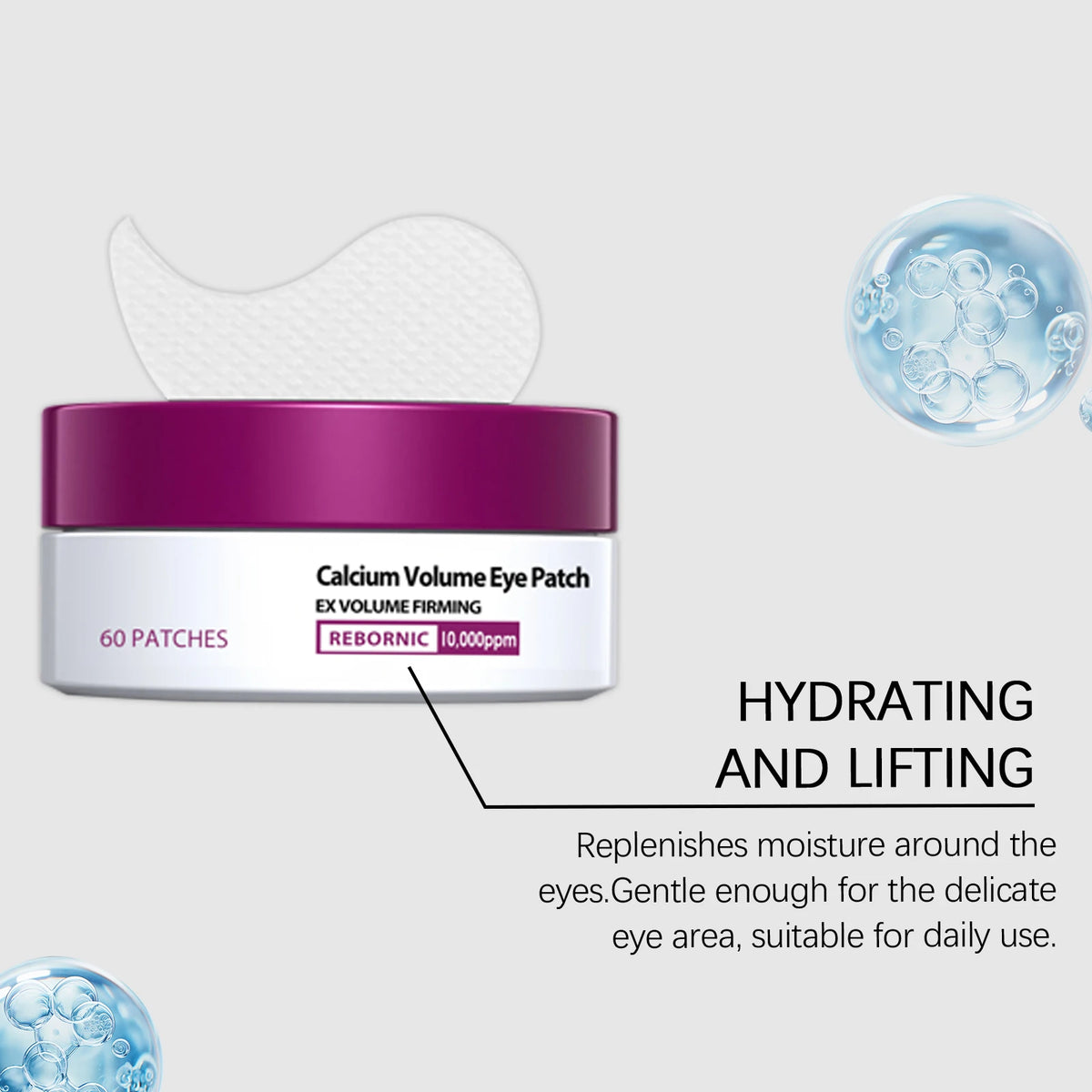Calcium Volume Eye Patch Moisturizing Fade Fine Lines Firming Anti-Puffiness Smoothing Eye Treatment Softening Lifting Eye Patch