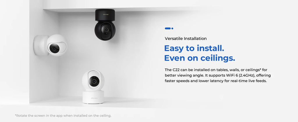 IMILAB Baby Monitor Indoor Security Camera with AI Detection Night Vision 2-Way Audio 360° PTZ Compatible with Xiaomi Home App