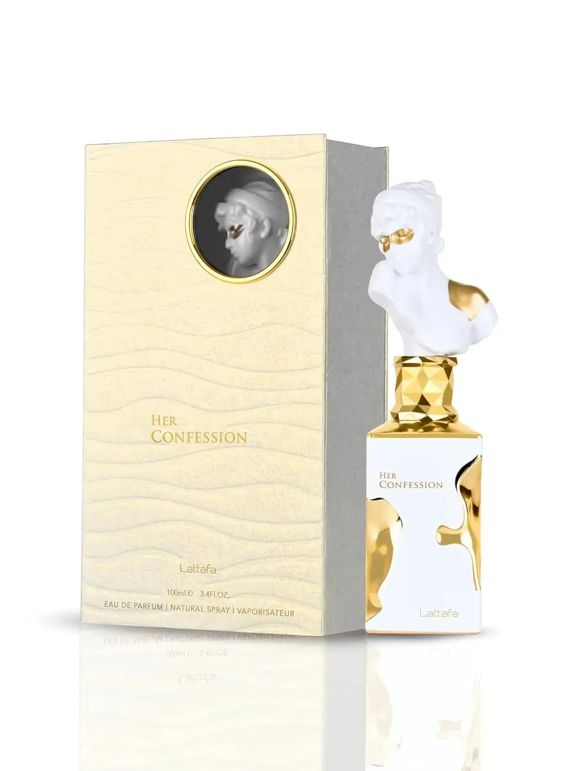 Lattafa Her Confession - Vanilla, Floral, Amber, Musk - Eau De Parfum, 3.40 Ounce