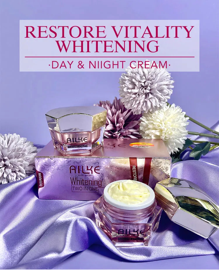 AILKE Lightening Facial Cream, Brightening, Reduce Spots, For Black and Dark Skin, Whitening Face Care Set for All Skin Types