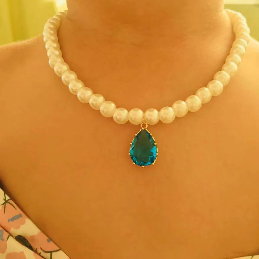 Ywzixln 2021 Trend Elegant Jewelry Wedding Big Pearl Necklace For Women'S Fashion White Imitation Pearl Choker Necklace N0179