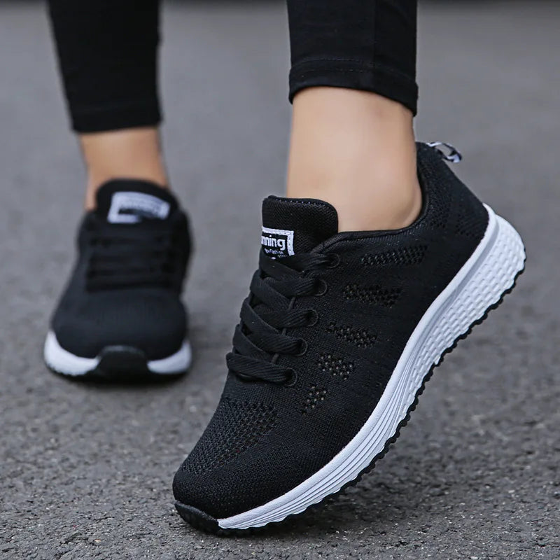 Customizable Women Casual Shoes Fashion Breathable Walking Mesh Flat Shoes Woman White Sneakers Shoes Tailor-made Suits NX1721