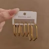 Large Stainless Steel Stud Earrings High-End Gold-Plated Heart-Shaped Five-Pointed Star Design Colorfast For Occasions