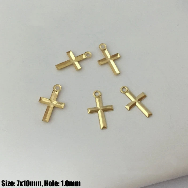 Fine Jewelry Cross Charms 14K Gold Filled Permanent Pendant Findings