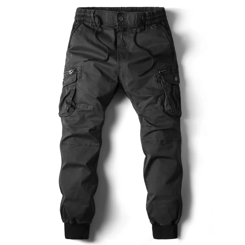 Mens Cargo Pants Tactical Cotton Full Length For Work And Streetwear Plus Size Durable Comfort Everyday Utility