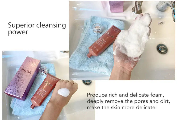 AILKE Rose Facial Cleanser, Women Whitening Moisturizing Cleaning Cleaner, Hydrating, Reduce Dark Spots, For All Skin Types